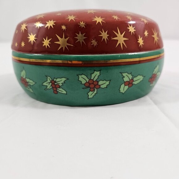 Mikasa Fine Porcelain Holiday Elegance Oval Covered Holiday Trinket Box NWT - Picture 13 of 17